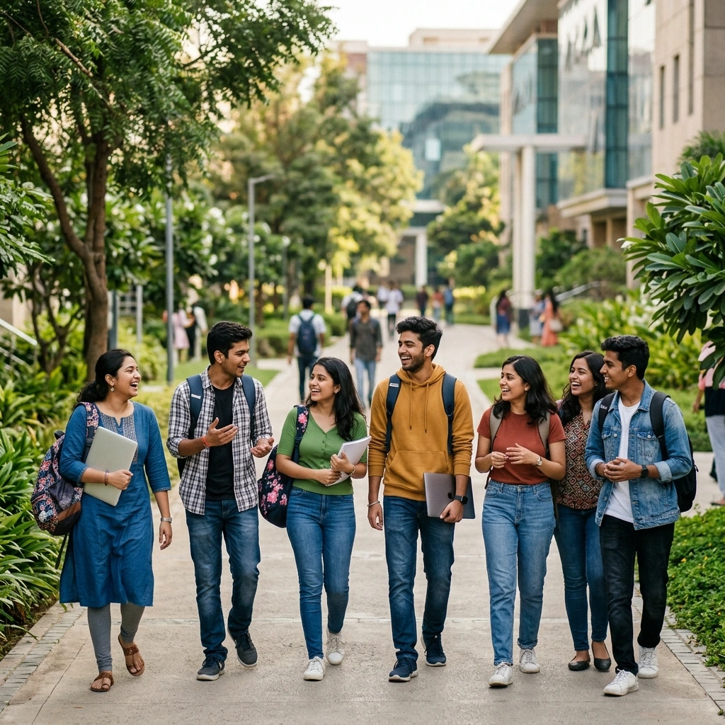 Happy College Students at TNU